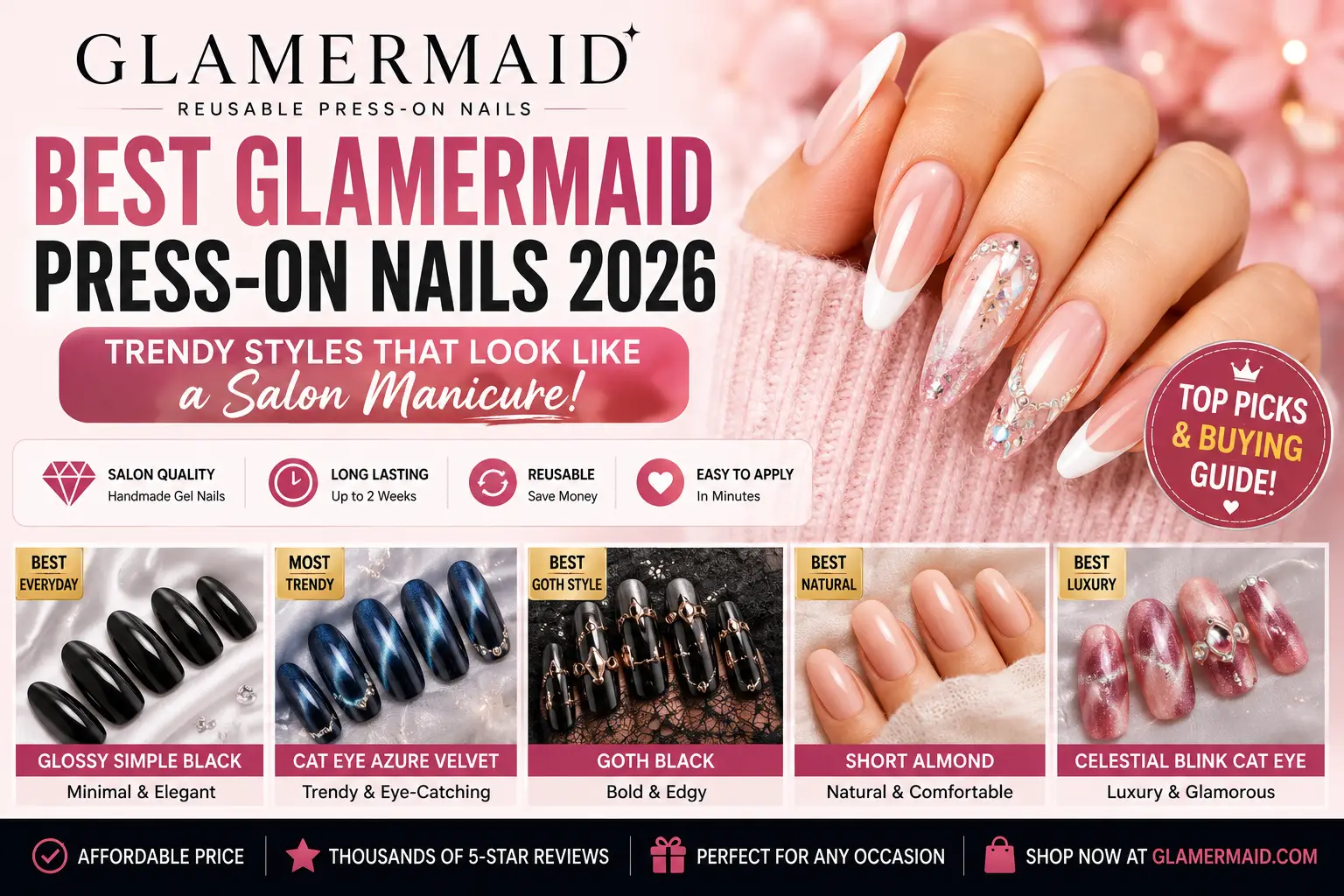 Best Glamermaid Press-On Nails 2026: Trendy Styles That Look Like a Salon Manicure