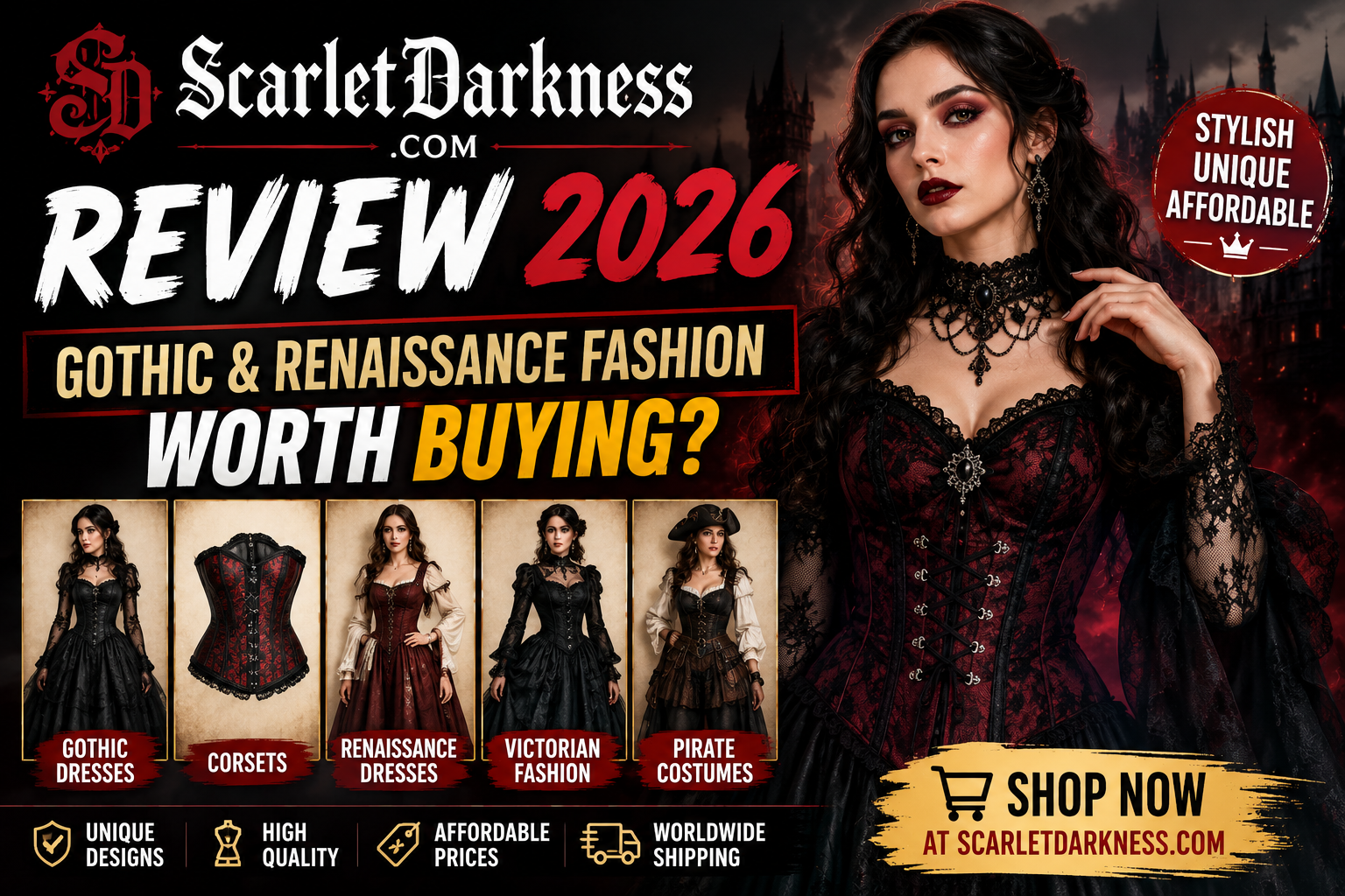 Scarletdarkness.com Review 2026: Gothic & Renaissance Fashion Worth Buying?