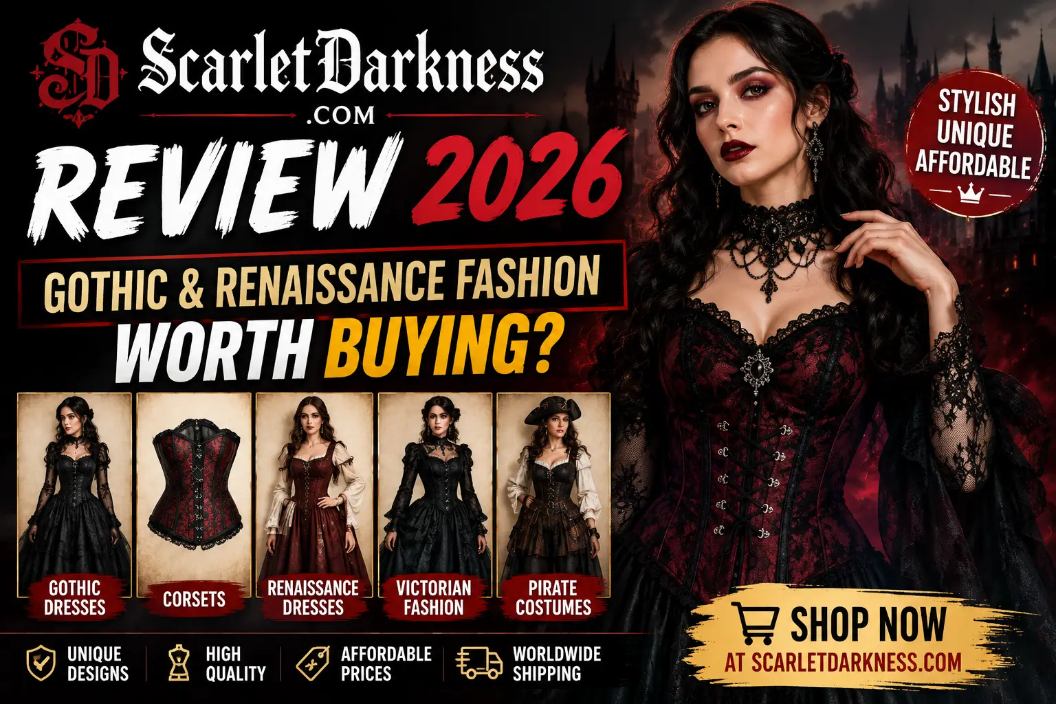 Scarletdarkness.com Review 2026: Gothic & Renaissance Fashion Worth Buying?